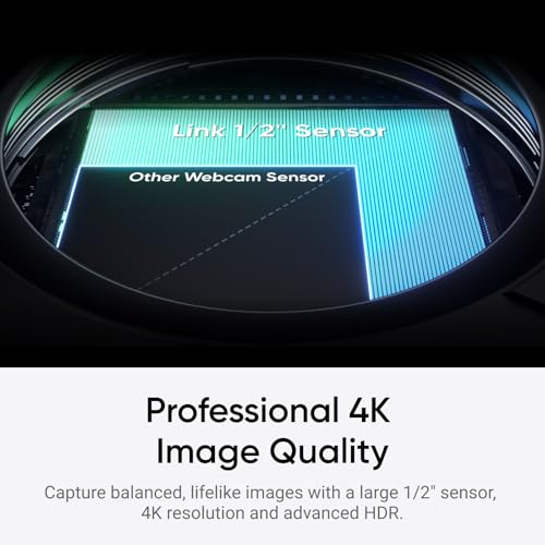 Image of Insta360 Link 2C - 4K Webcam for PC /Mac, 1 /2 inch Sensor, Auto Framing, HDR, AI Noise-Canceling Mic, Gesture Control for Streaming, Video Calls, Gaming, Works with Zoom, Teams, Twitch & More