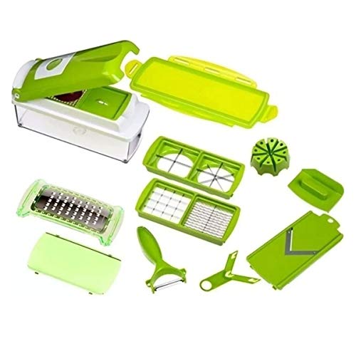 Ralador e Fatiador com Pote e 5 Laminas Super Kit 8 em 1