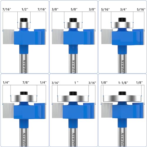 Newdeli RRB4P Rabbet Router Bit Set 1/4 Inch Shank thumb #3