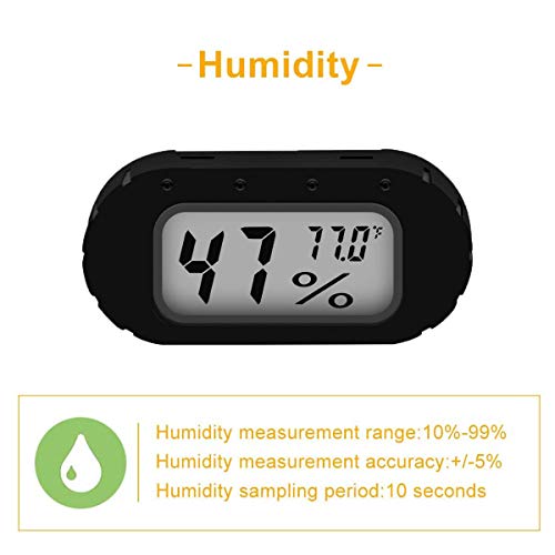 Pgzsy 12 Pack Mini Small Digital Electronic Temperature Humidity Meters Gauge Indoor Thermometer Hygrometer LCD Display Fahrenheit (℉) for Humidors, Greenhouse, Garden, Cellar