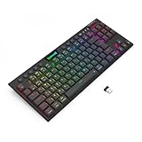 Teclado Gamer Redragon Horus Pro, Mecânico, RGB, ABNT2, Wirelles, Bluetooth, Switch Brown - K621RGB-PRO (PT-BROWN) - Preto