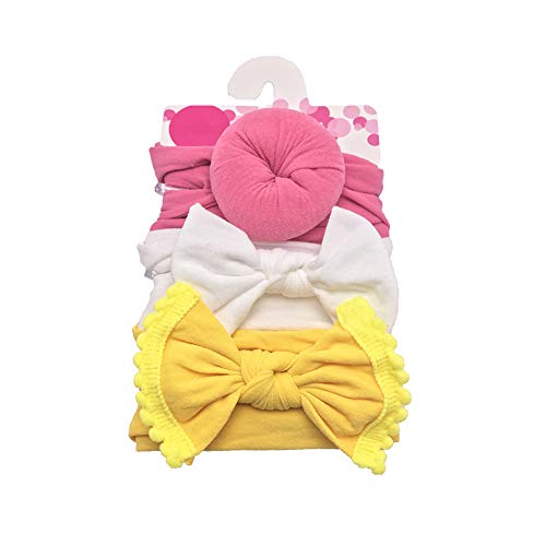 Trayosin 3Pcs Bandeaux Cheveux bébés Bowknot élastique en Nylon Couleur Pure Bébé Cheveux Accessoire. (L) Cover