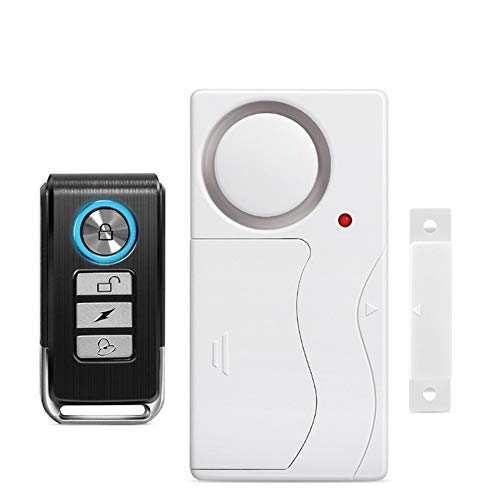 Drahtlose Tür-Fenster-Alarm Diebstahl System, w/Sicherheit Stroboskop, Fernbedienung magnetische Sensoren, 105db Laut, Alarm oder Eintrag Chime