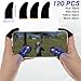 YUXIANLB 64 Pcs Gaming Finger Sleeves Anti-Sweat Carbon Fiber Thumb Covers for Touchscreen Devices Breathable Game Controller Stabilizer for Mobile Phone and Tablet for Enhanced Grip and Precision