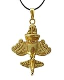 Across The Puddle, Ancient Aliens Jewelry Collection, 24k Gold Plated Pre-Columbian Quimbaya Golden Jet-7 / Ancient Aircraft-7 /Golden Flyer-7 Pendant Necklace