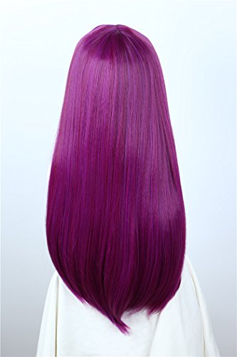 Linfairy da donna lunghi viola parrucca con