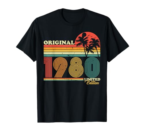 1980 vintage cumpleaños retro edición limitada hombres mujeres regalo Camiseta