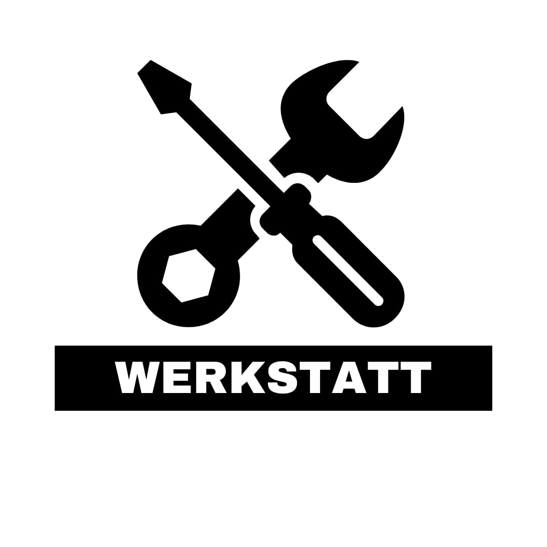 stahl-design-tebart Cartel pictograma redondo 7,5 cm acero inoxidable autoadhesivo 3M superficie adhesiva grabada aspecto elegante señalización taller herramienta - 7,5 x 7,5 x 0,1 cm