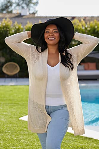 Semi Sheer Plus Size Spring Cardigan Duster Sweaters For Women #TOP2