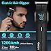 5-in-1 Electric Beard Trimmer Body Hair Trimmer Kit, Professional Cordless Hair Clippers for Men Rechargeable, IPX7 Waterproof Mens Grooming Kit for Face, Mustache, Body, Nose, Gifts for Men (Black)