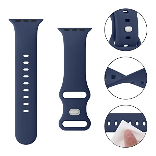 Image of Tobfit 3-Pack Strap Compatible with Apple Watch Series 10 /9 /8 /7 /6 /5 /4 /3 /2 /1 /SE 1 2 - 38mm /40mm /41mm /42mm /44mm /45mm /49mm Replacement Band for Men & Women (Smartwatch Not Included)
