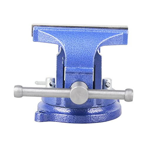 DAYUAN 5'' Heavy Duty Bench Vise Anvil Forged, 360 Swivel Locking Base Desktop Clamp 4 DAYUAN 5'' Heavy Duty Bench Vise Anvil Forged, 360 Swivel Locking Base Desktop Clamp - Image 4