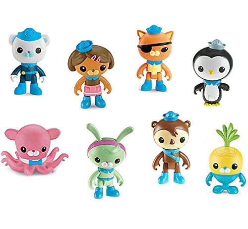8Pcs/Set Octonauts Action Figure Toy Captain Barnacles Penguin Mini Model Doll Kids Gift #TOP1