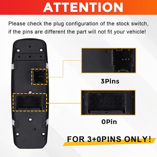 Master Power Window Switch Left Driver Side for 2012-2016 Chrysler Town & Country 2012-2019 Dodge Grand Caravan Replaces 68110871AA (3 PINS+0 PIN) by RLP - Image 3