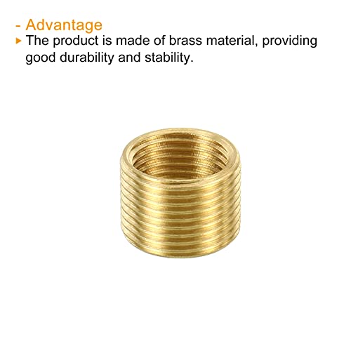Patikil M14 To M12 Fine Thread Adapter Reducer Thread Reducing Nuts Insert, 5 Pack 10Mm Threaded Hollow Tube Adapter Brass Coupler Connector Pipe Fitting #TOP3