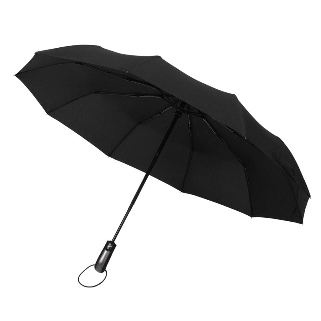 Sharplace Women Mens Automatics Umbrellas Folding Umbrella fit for Backpack, Black