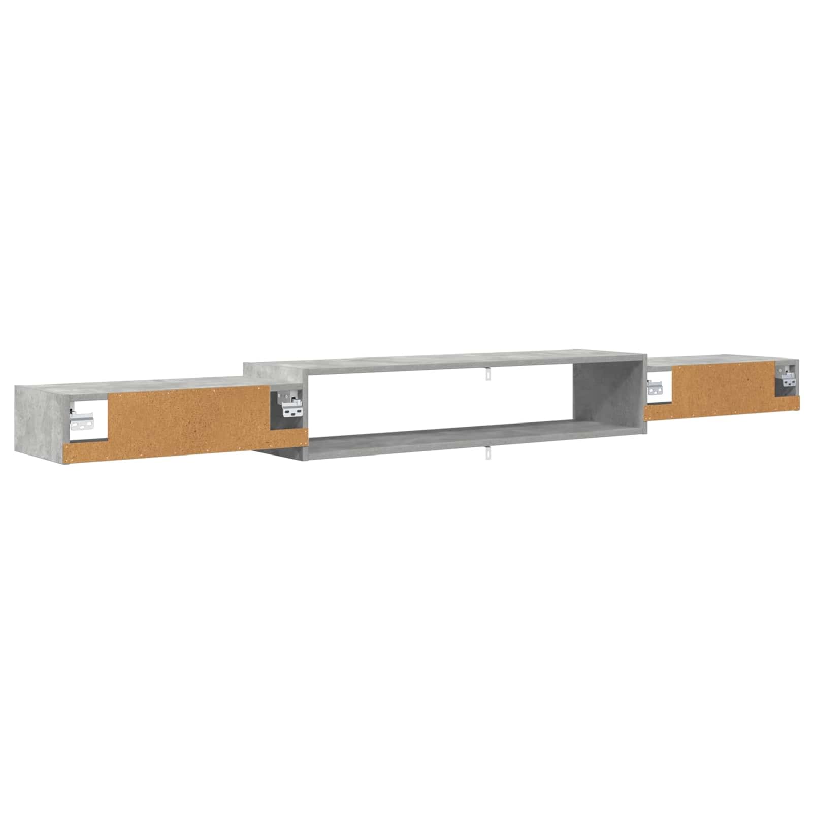 Gecheer Wandmontierter TV-Schrank Wandhalterung Betongrau, Fernsehschrank Fernsehtisch TV-Lowboard für Wohnzimmer Home-Cinema Gamerzimmer8006016