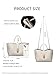 Chic PU Crossbody tote bags for women - Lock Clasp shoulder handbag for Work and Daily Use, Versatile Handbags for Women (Lychee Grain - White)