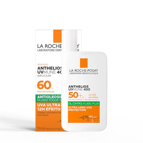 La Roche-Posay, Anthelios UVMune Airlicium 400, Protetor Solar Facial para Pele Oleosa, Protege cont