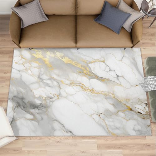 Modern Luxury Marble Rug 2x3 - Stone Textured Marbling Doormat Outdoor Entrance, Abstract Gray Marble Laundry Room Carpet Non Slip Accent Throw Rugs for Bathroom Kitchen Sink Front Door