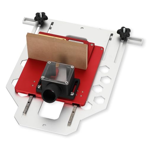 Precision Box Joint Jig for Router Table, 1-4, 3-8 & 1-2 Finger Joint Jig with Metal Linear Rail System, Aluminum Router Dovetail Jig, Adjustable Woodworking Jig for Drawers, Cabinets & Boxes