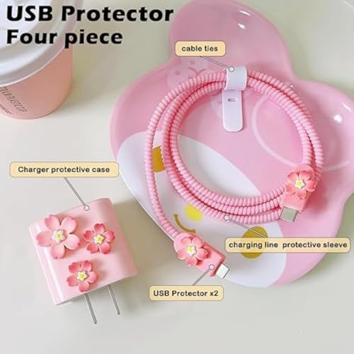 Image of Rycore 3D Cartoon Charger Protector Case for iPhone,Silicon Charger Case Cover for 18W-20W iPhone 15 14 13 12 11 Pro Max Fast Charging USB- C Adapter with Extra 360 Degree Protection and Cable Spiral