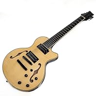 Semi-Hollow Body with F-Holes: This For 7‑String Semi-Hollow Electric Guitar features a lightweight chambered mahogany body with F-holes for a warm, open tone. Ideal for jazz, blues, and modern rock players seeking resonance and vintage aesthetics, f...