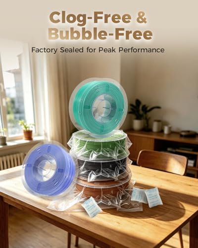 Image of VOXELAB Silk+ PLA Filament 1.75mm, Shiny Chrome-Like Finish with Enhanced Layer Adhesion, 1kg (2.2lbs) for Most FDM 3D Printers, Smooth & Flawless Printing(Light Green)