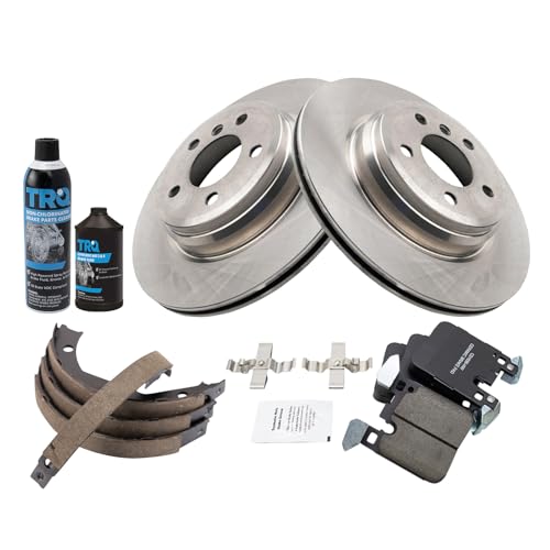 Image of TRQ Rear Brake Pad & Rotor Kit Compatible with 2012-2020 BMW