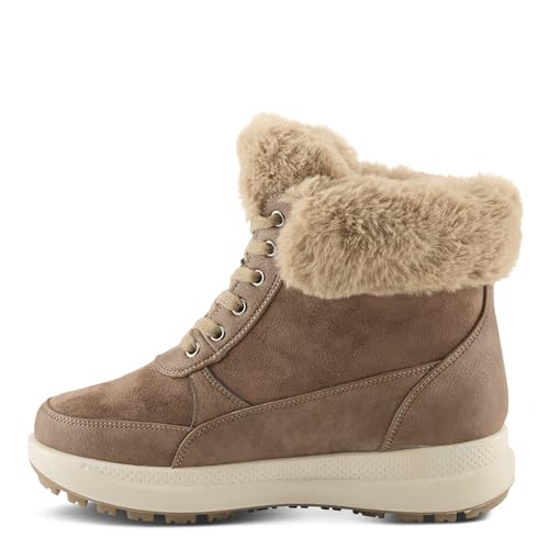 Flexus Women's Burrell Lace-Up Platform Booties – Faux Fur Lining Zipper Closure – Sneaker Vibe Chic Faux Leather, Microsuede Waterproof Warm, Cozy Boots2