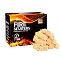 Fire Starter Sticks 65 pcs - Fire Starters for Campfire, Outdoor Fire Pit, Wood Stove, Logs Fireplaces, BBQ, Water Resistant & Odorless Firestarter - Camping Essentials