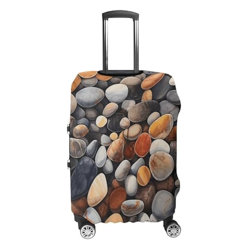 Rocks And Pebbles Luggage Cover, Washable Elastic Suitcase Cover Protector Fit 18-32 Inch Luggage4