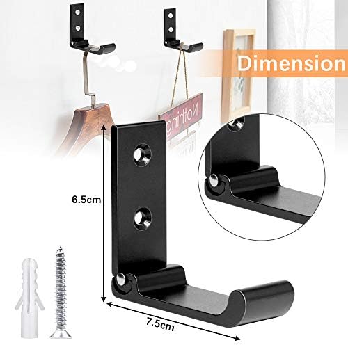 SNAGAROG 3 Pcs Folding Coat Hooks, Aluminum Wall Mount Hook Foldable Wall Hook Single Coat Hooks Home Storage Hooks Coat Hook for Kitchen Bathroom Bedroom Living Room Wall Door Cabinet (Black)