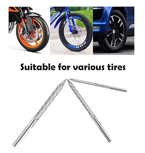 Image of Tire Repair Drill Bits, 3-Piece Professional Kit with 1 /8 inch 3 /16 inch 1 /4 inch Sizes, High-Speed Steel for Rubber Cleaning & Plug Installation(CB-M03H)