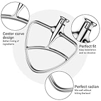 COFUN Edelstahl Flachrührer für KitchenAid Schaufelaufsatz,für Kitchenaid Mixer Edelstahl Aufsatz Design 4.5-5Qt Tilt Head Mixer – Ansicht 5