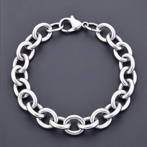 Image of THE MEN THING CIRCLELINK - 8mm Pure Stainless Steel European trending Style, O-shaped 7-9 inch Bracelet for Men & Boy