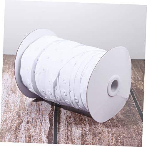 Villcase 2 Rolls Elastic Ribbon Tape For Clothes Window Shade For Sewing Stretchy Snap Sewing Polyester Tape Quilt Cover Snaper Snap Fastener Press Buckle Elastic Rope Zipper Button #TOP2
