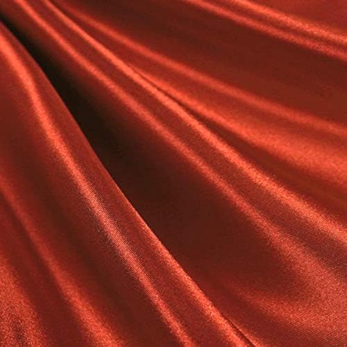 Satin charmeuse rouille 152 cm tissu au mètre pour costume mariage travaux manuels