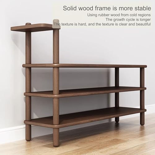 Banc de rangement à chaussures 60 cm avec étagère intégrée - 4