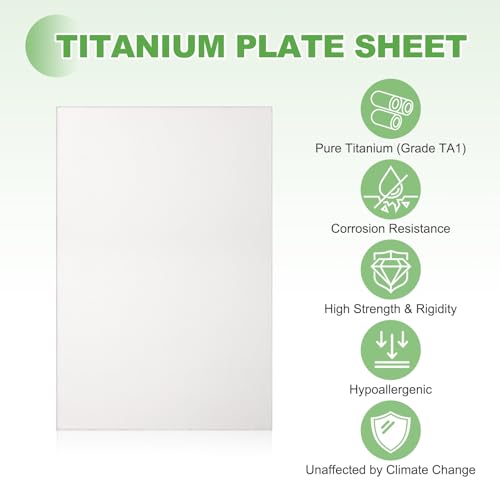 QUARKZMAN Reines TA1 Titanblech 150x100x2mm Korrosionsbeständiges Titanblech Für Chemische Verarbeitung Marine Teile Industrielle Maschinen Metallverarbeitung Handwerksprojekte