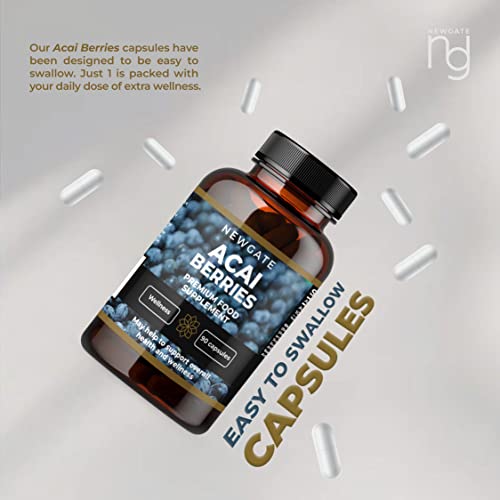 Newgate Labs Acai Berries 90 Capsules – Antioxidant & Rich In Minerals – Premium Nutritional Supplement – Made In The Uk – Halal, Gmo Free #TOP4
