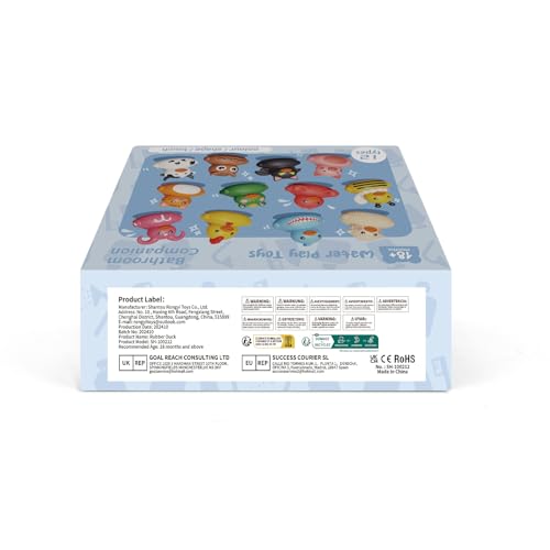 12PCS Rubber Ducks,Toddler Bath Toys,No Hole Bathtub Toys,Baby Pool Toys for 18 Months and Older