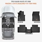 All Weather Floor Mats for Mazda 3 2019-2025 2026, TPE Rubber Floor Liners Anti-Slip Full Set Automotive Mats for Mazda 3 2025 2024 2023 Accessories(Only for FWD)