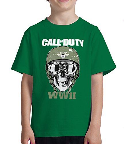 Acokaia Camiseta niño Call of Duty Airbone WWII (Verde, 12 años)
