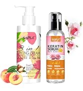 3-In-1 Styling Cream for Flyaways Styling Hair Cream for Frizz Hair - Keratin Protein Hair Serum ...