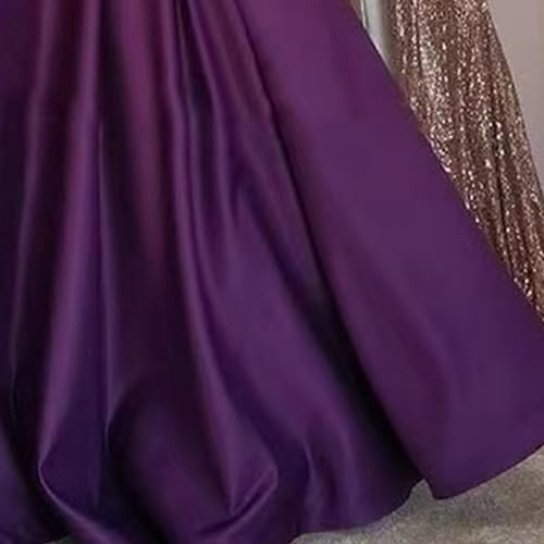 Robe longue en satin violette idéale pour vos soirées de gala chic
