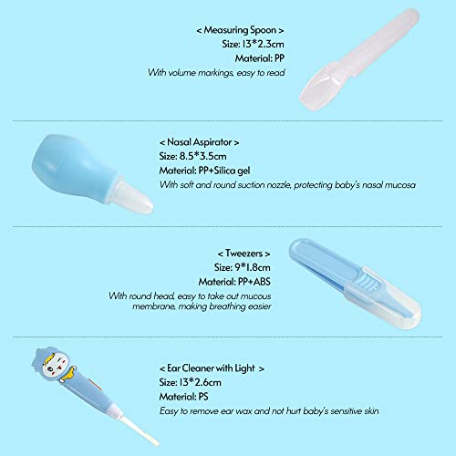 yeacher Kit De Higiene Portátil Para Bebês Cuidados De Segurança Aspirador Nasal Cortador, Lixa De U
