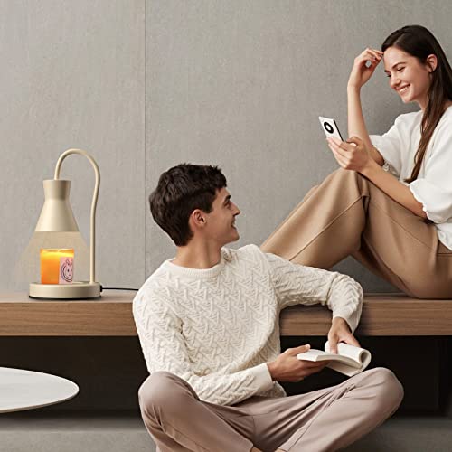Candle Warmer Lamp, Touch Control Dimmable Metal Candle Lamp Warmer Height Adjustable, Compatible With Yankee Candle And 3 Wick Large Jars, Candle Warmer Lamps Scented Wax For Home Decor (Ligh Beige) #TOP7