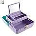Caboodles On-The-Go Girl Makeup Box, Seafoam on Lavender, Hard Plastic Makeup Organizer Box, Built-In Mirror, Secure Latch for Safe Travel, Spacious Storage for Large Items