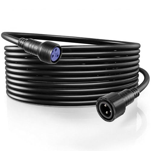 Waterproof Power Cable, 3 Pin 13AWG 2.5mm2 Waterproof Connector Power Extension Cable, 5m 16.4ft...